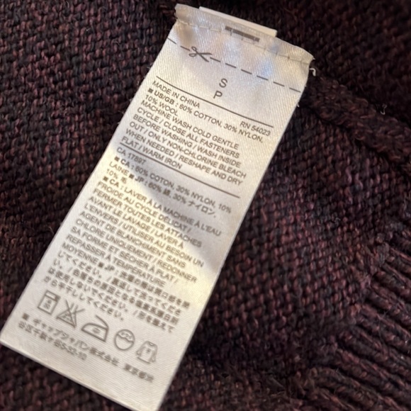 Banana Republic Purple Men’s Zip Up Sweater - Picture 4 of 5